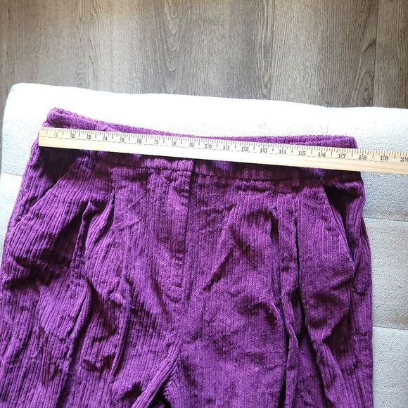 Farm Rio Corduroy Burgundy Wide-leg Trousers Womens XLarge - Picture 11 of 15